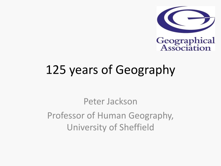 125 years of geography