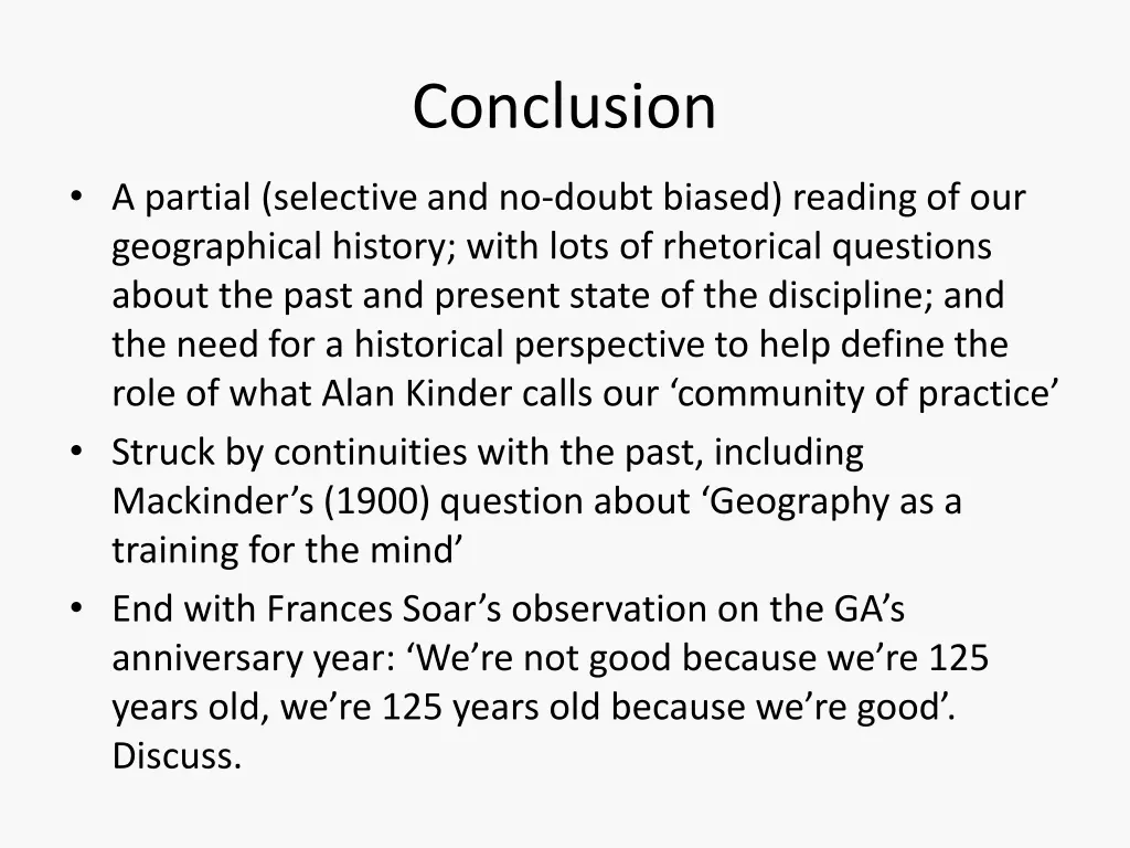 conclusion