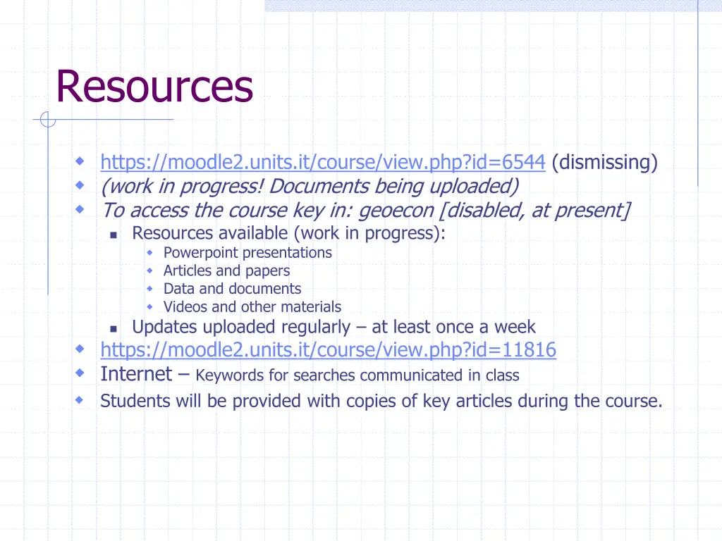 resources