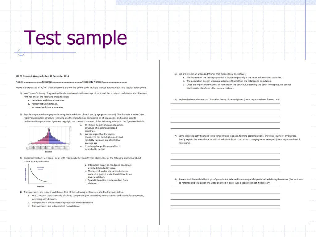 test sample
