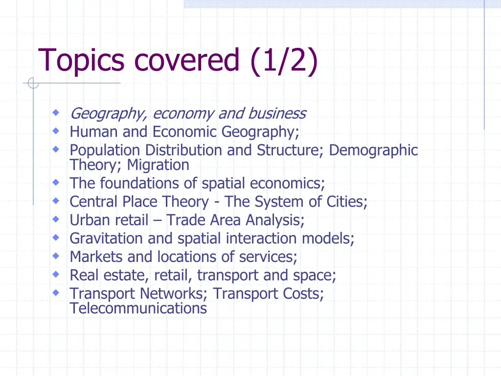 topics covered 1 2