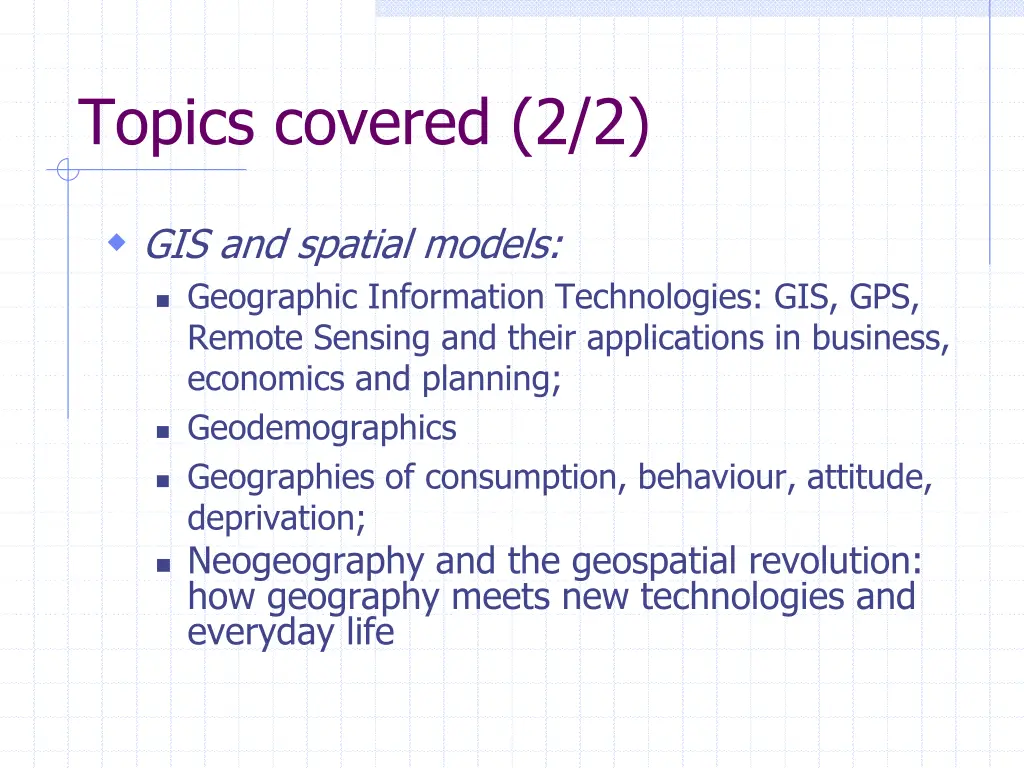 topics covered 2 2