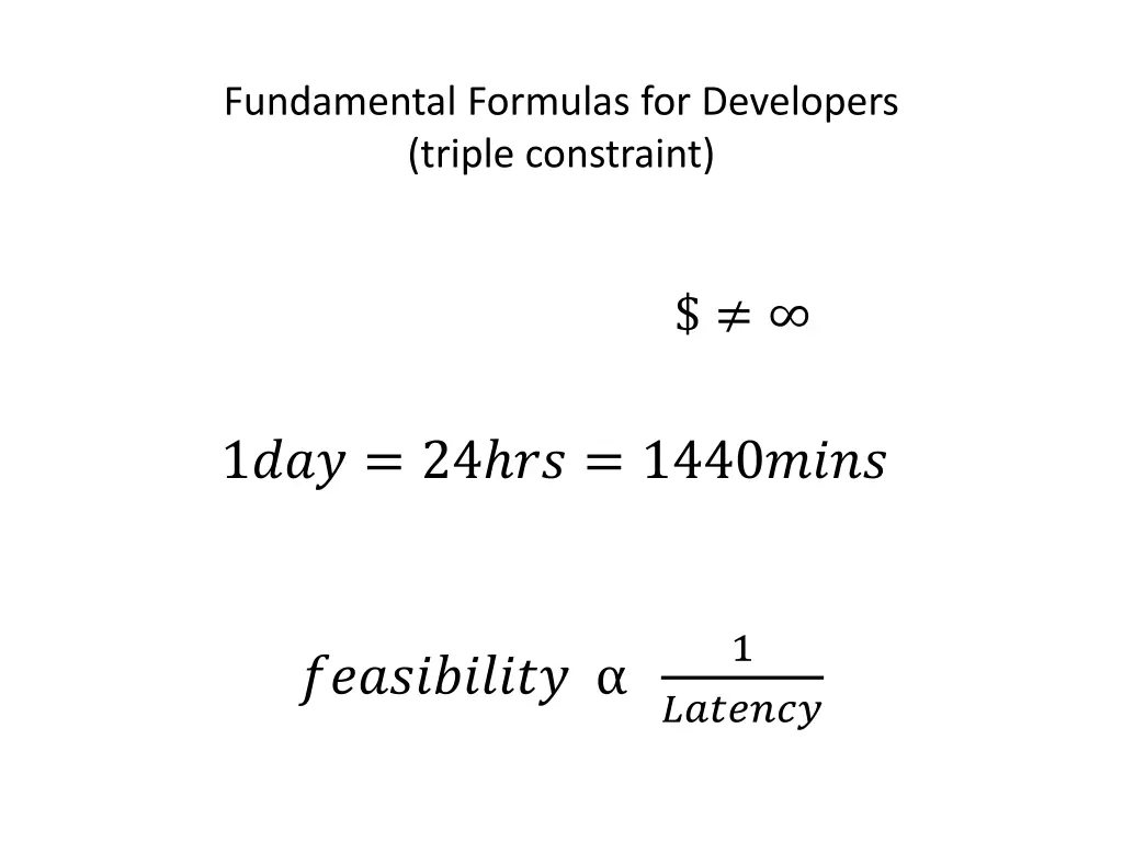 fundamental formulas for developers triple