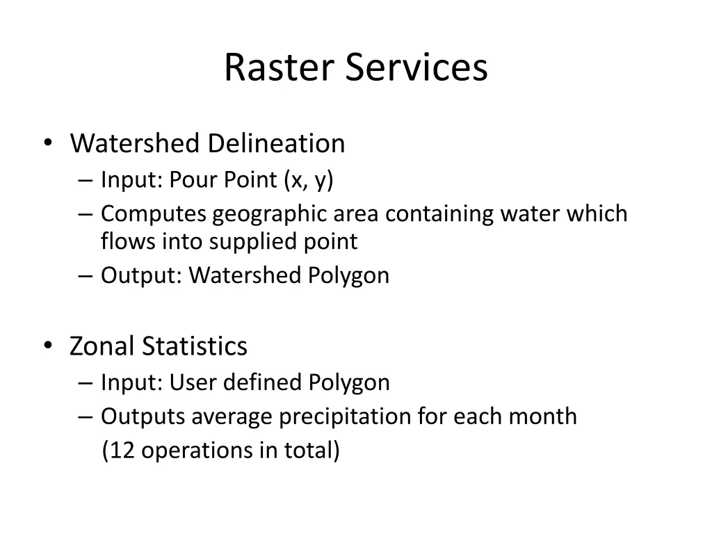 raster services