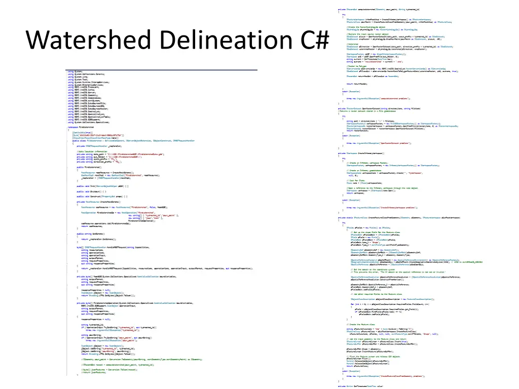 watershed delineation c