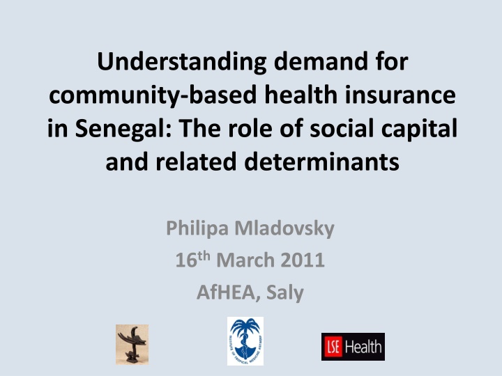 understanding demand for community based health
