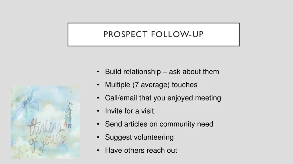 prospect follow up