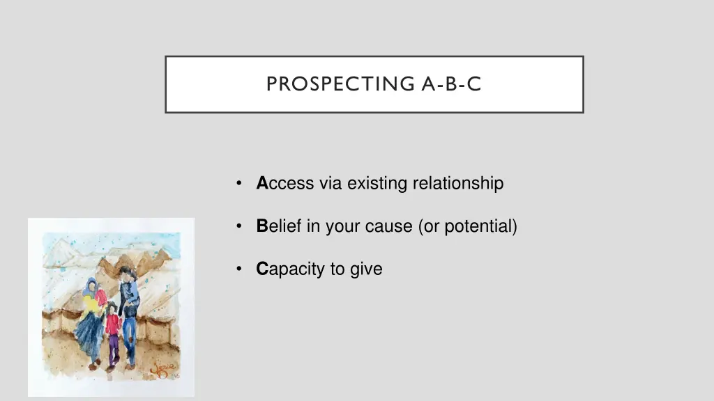 prospecting a b c