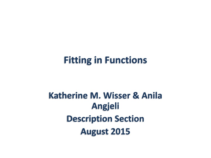 fitting in functions