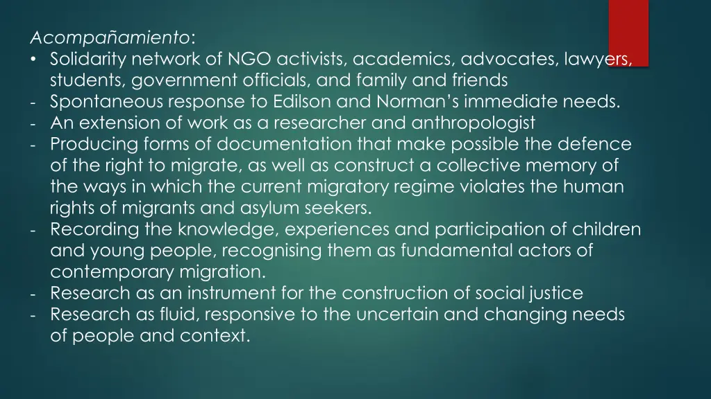 acompa amiento solidarity network