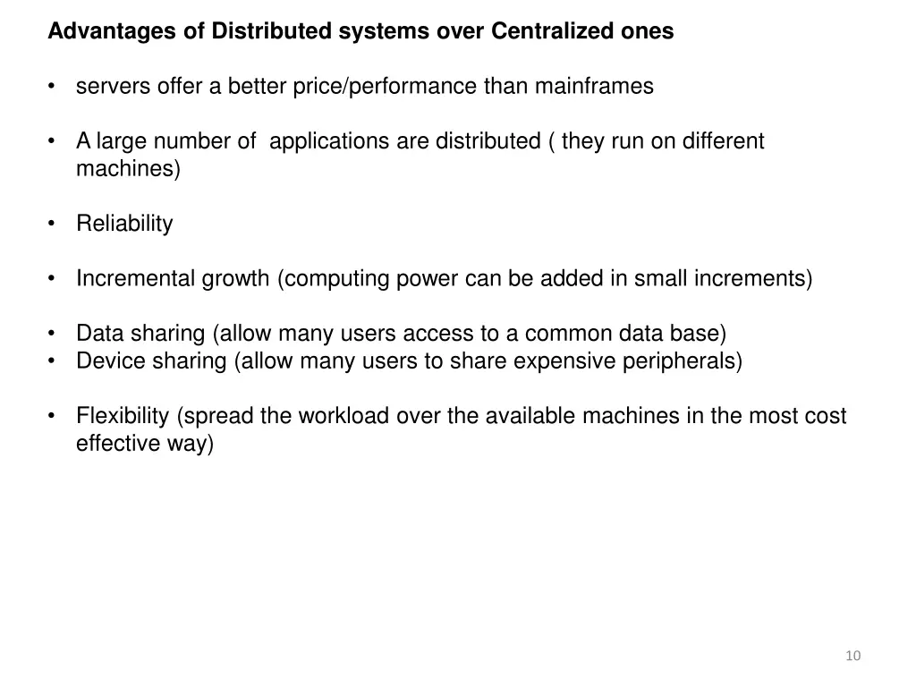 advantages of distributed systems over