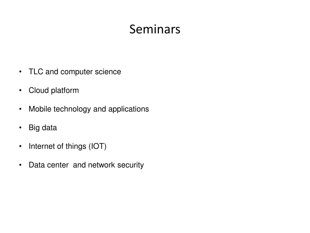 seminars
