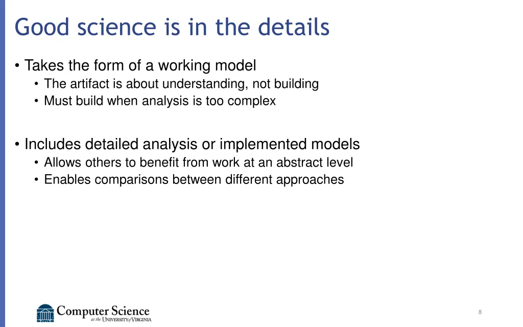good science is in the details