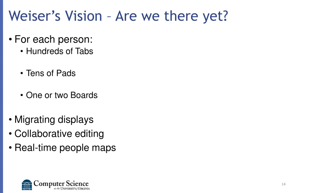 weiser s vision are we there yet