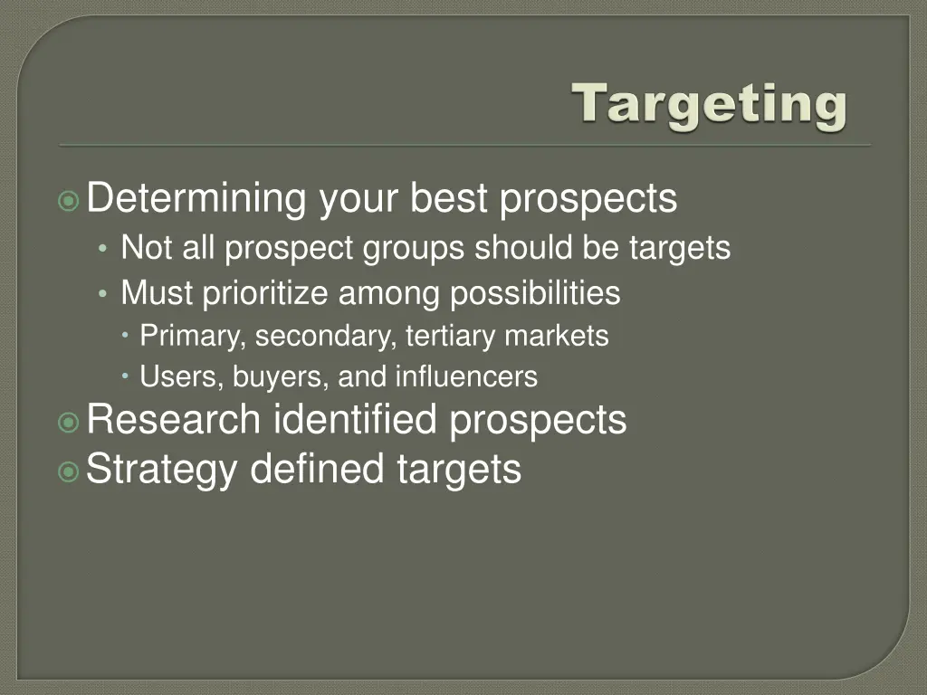 determining your best prospects not all prospect