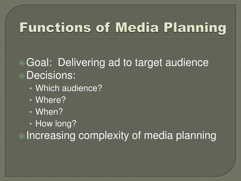 goal delivering ad to target audience decisions