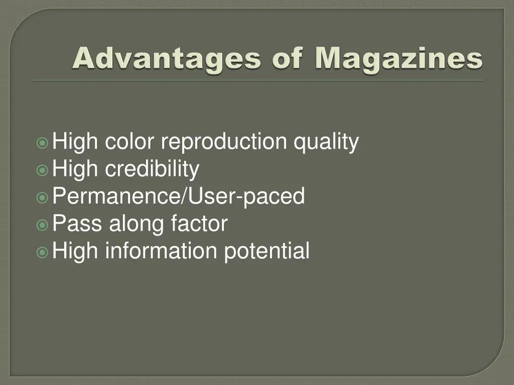 high color reproduction quality high credibility