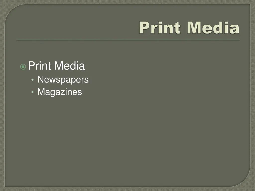 print media newspapers magazines