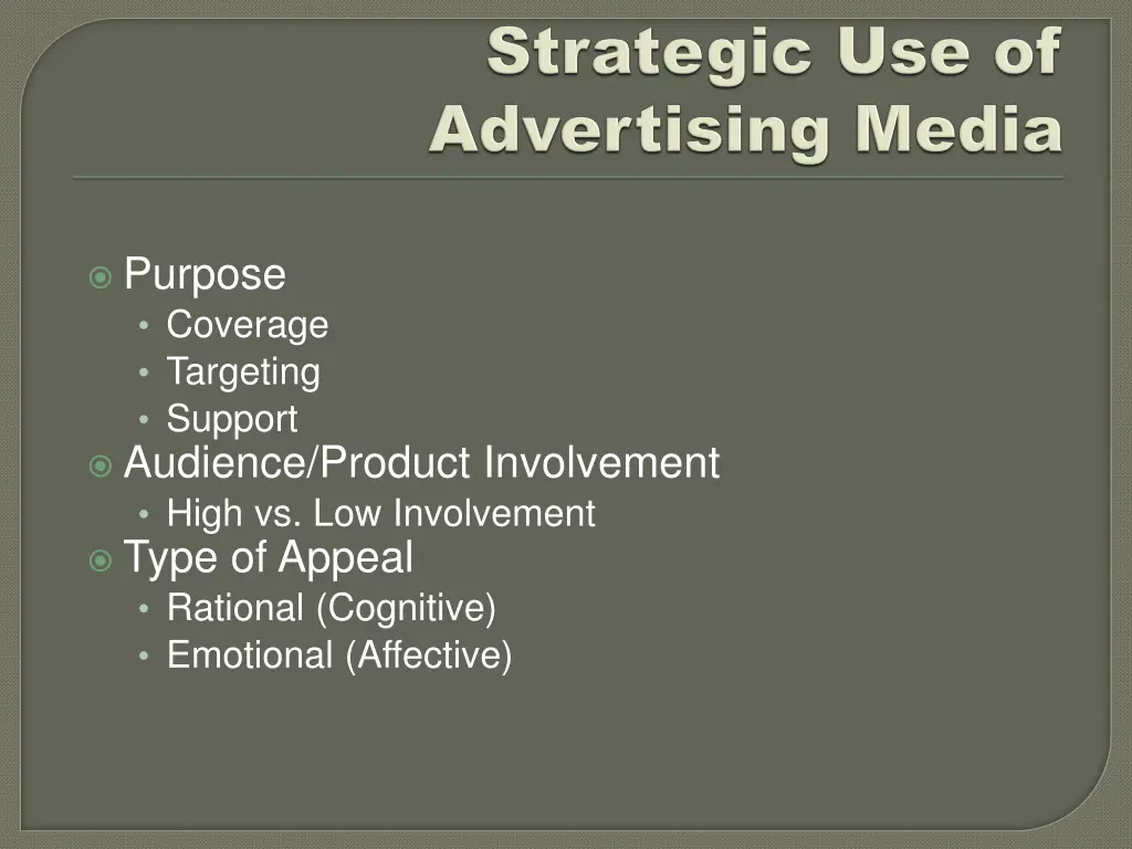 purpose coverage targeting support audience