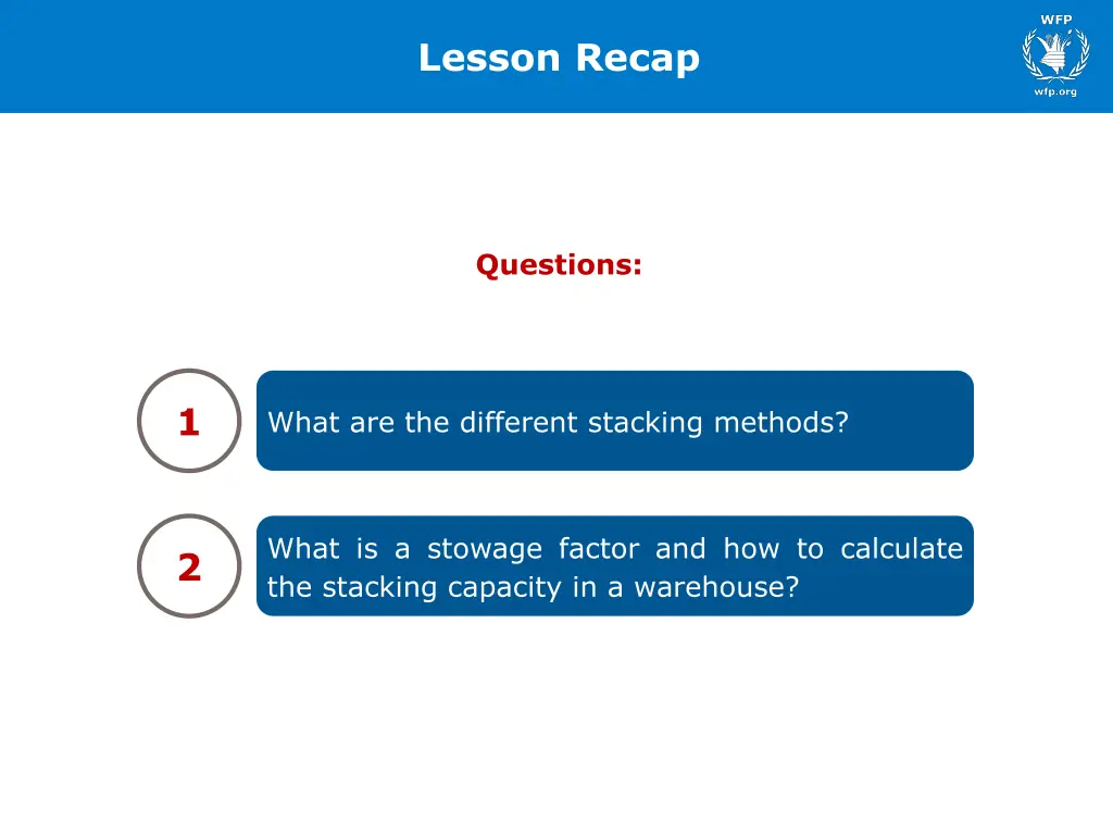 lesson recap