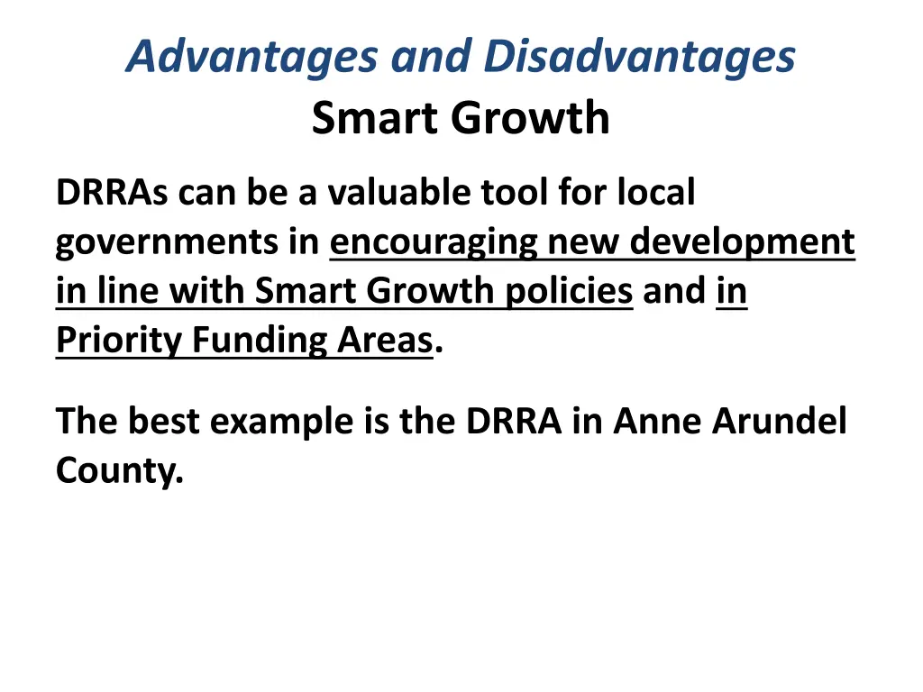 advantages and disadvantages smart growth
