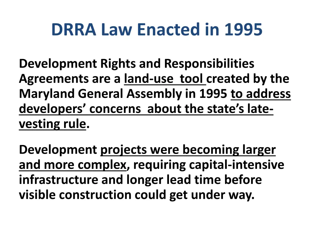 drra law enacted in 1995