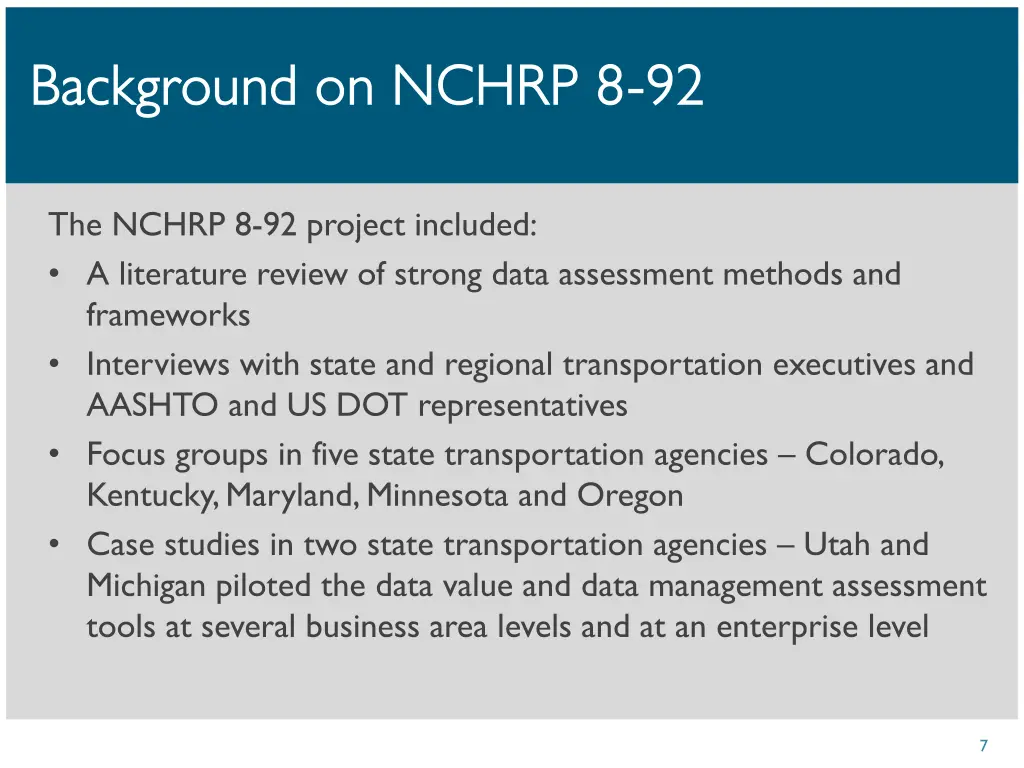 background on nchrp 8 background on nchrp 8 92