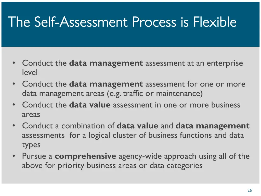 the self the self assessment process is flexible