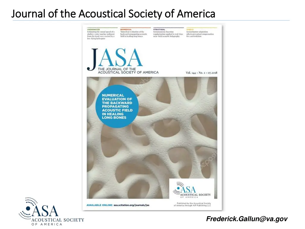 journal of the acoustical society of america 6