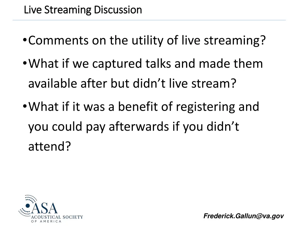 live streaming discussion live streaming