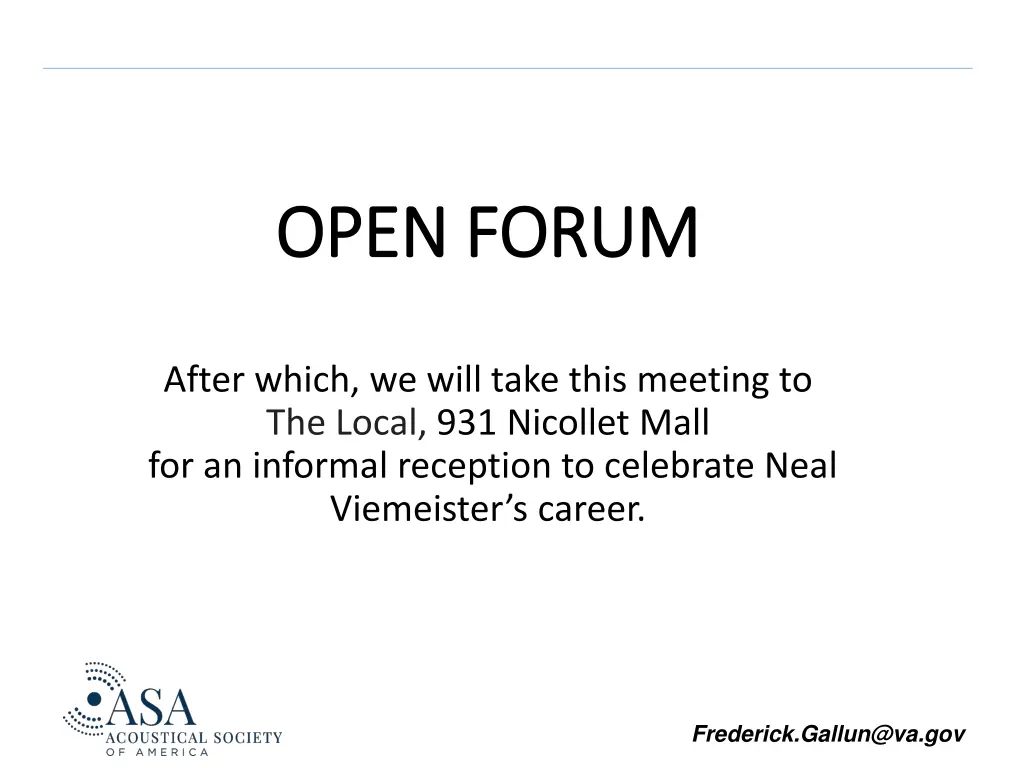 open forum open forum