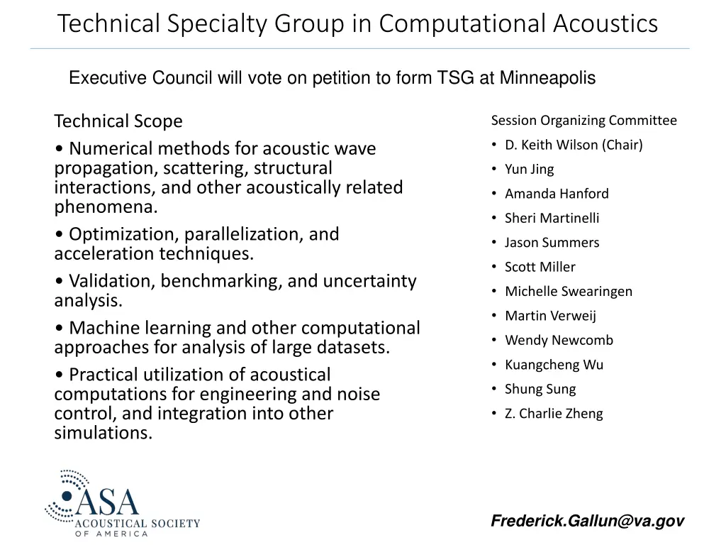 technical specialty group in computational