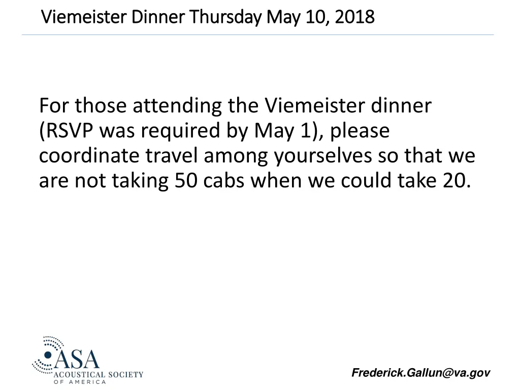viemeister viemeister dinner thursday may 10 2018