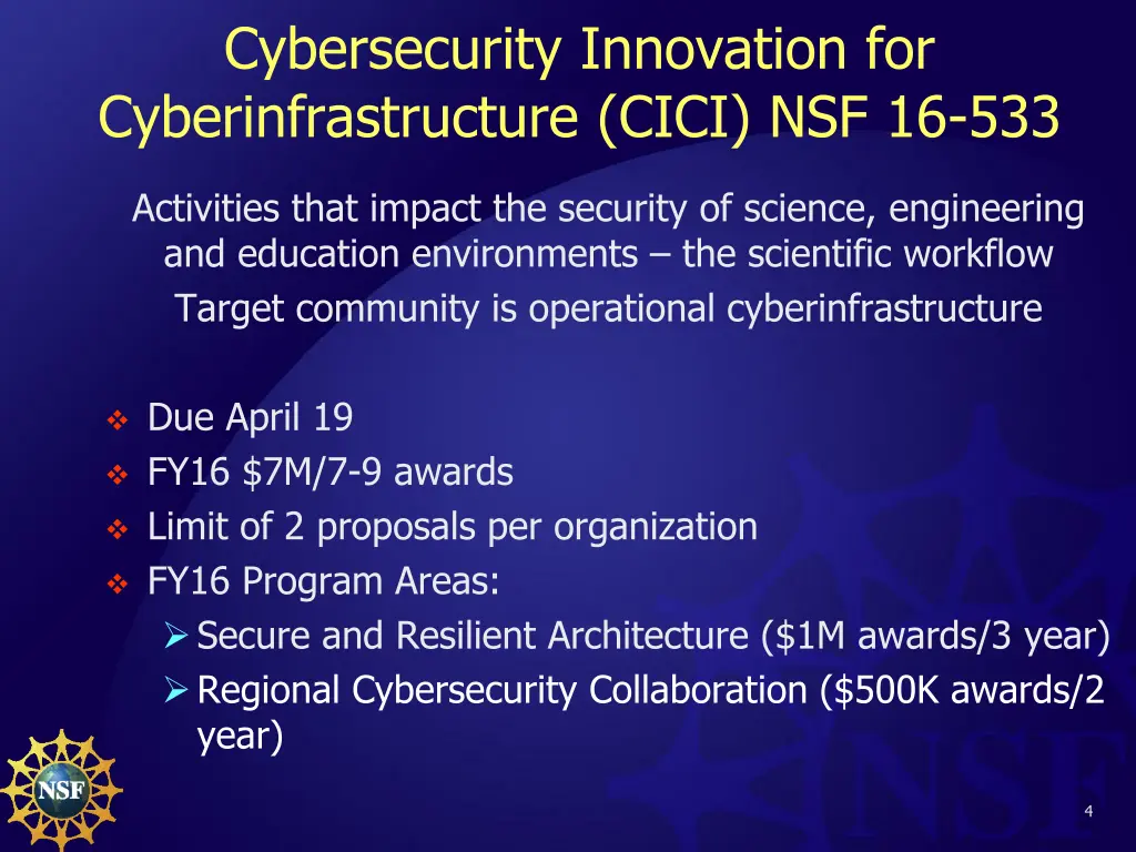 cybersecurity innovation for cyberinfrastructure 1