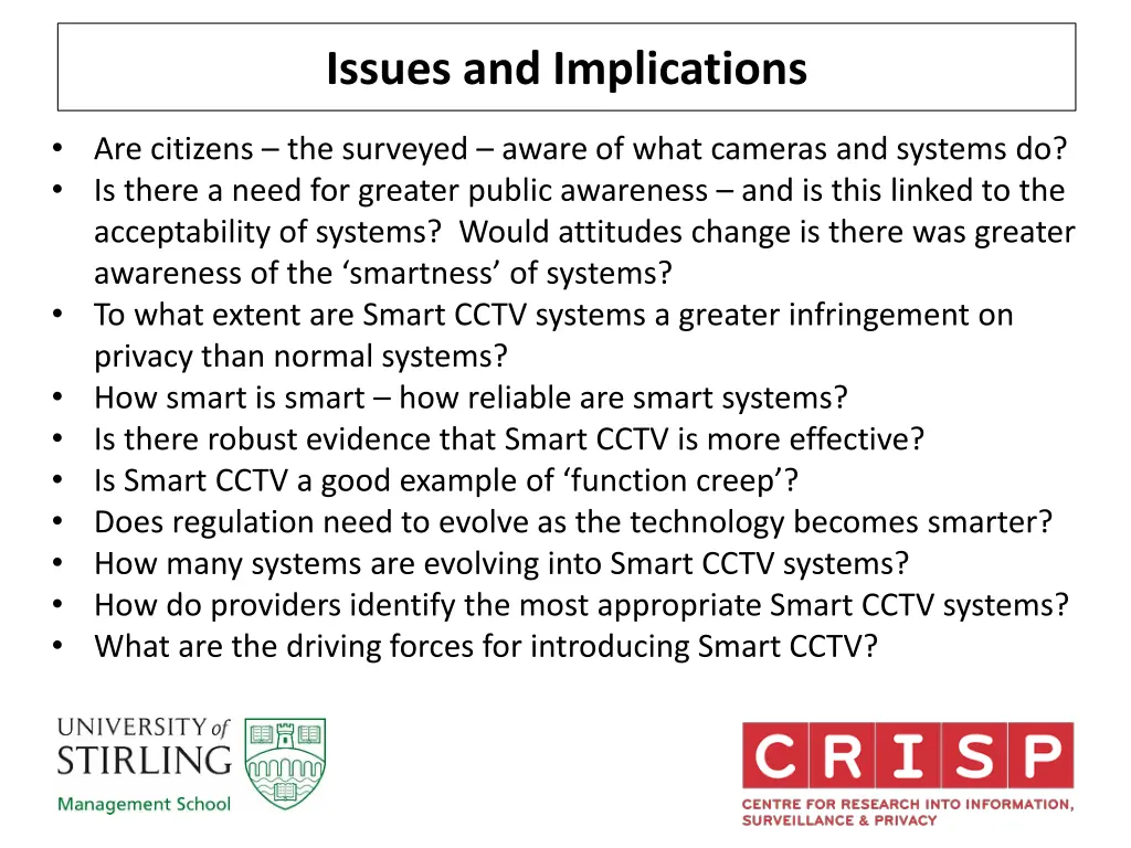 issues and implications