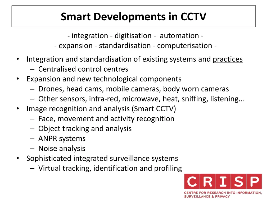 smart developments in cctv