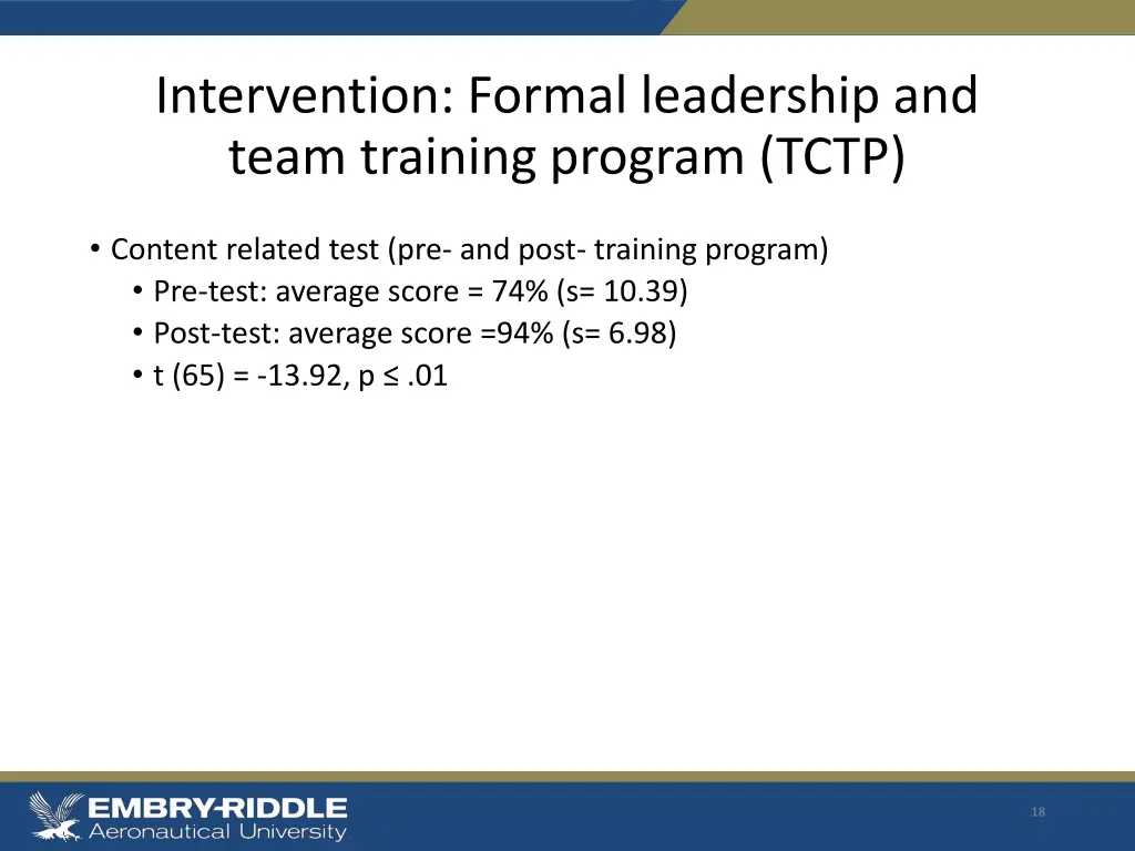 intervention formal leadership and team training 3