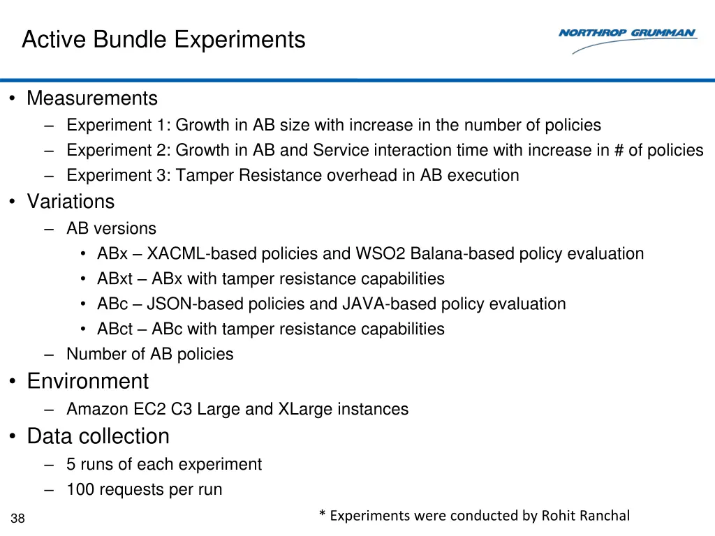 active bundle experiments
