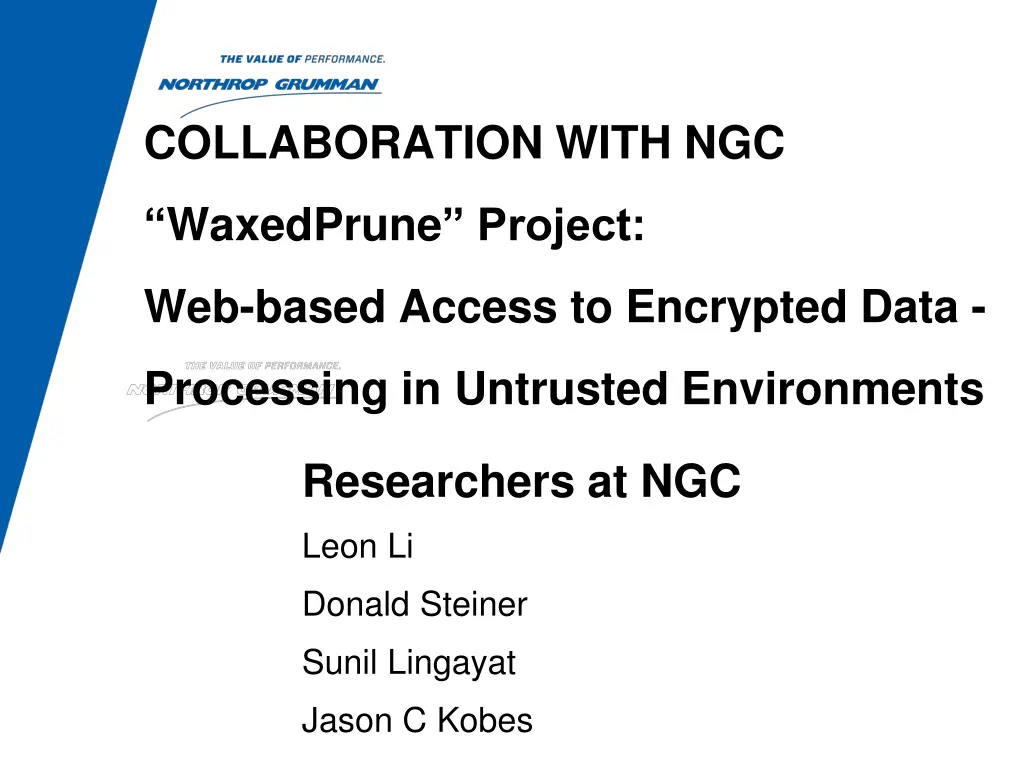 collaboration with ngc
