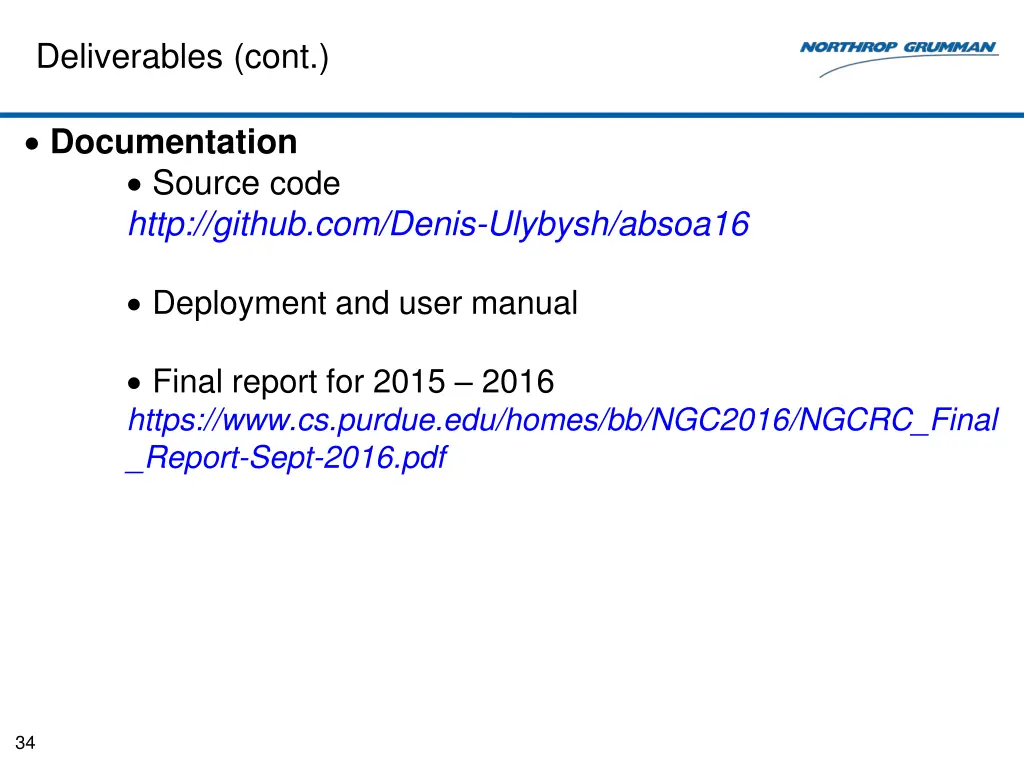 deliverables cont