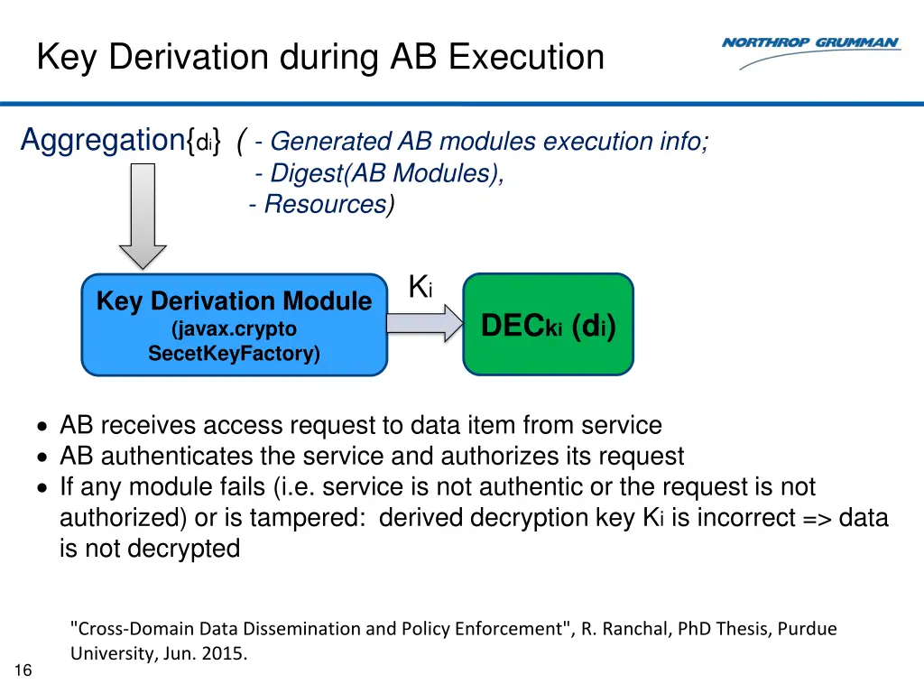 key derivation during ab execution