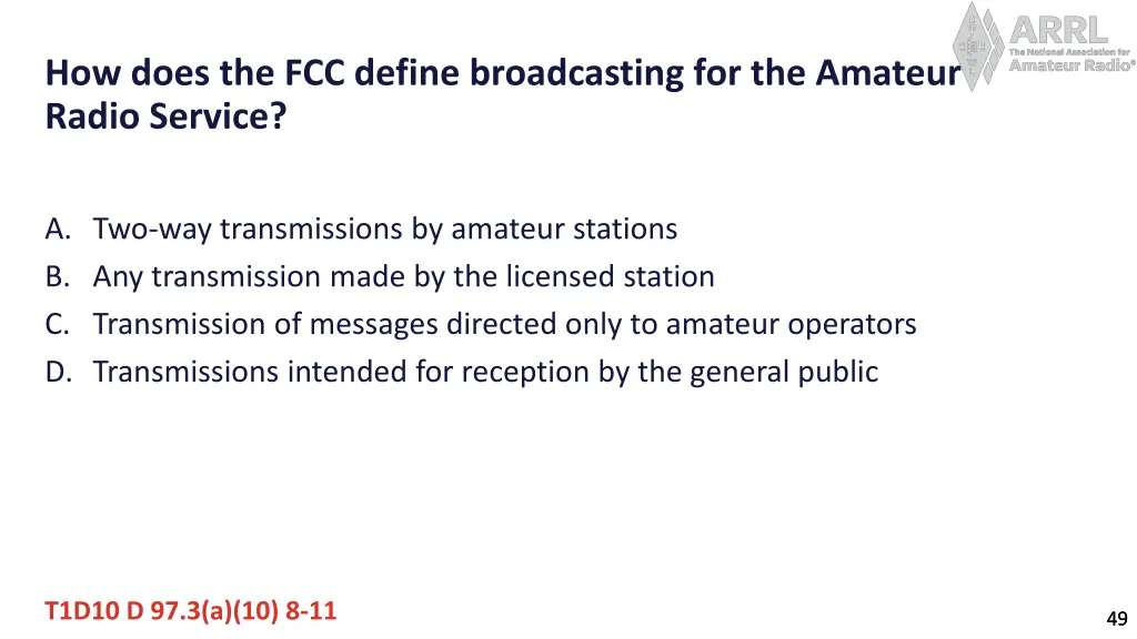 how does the fcc define broadcasting