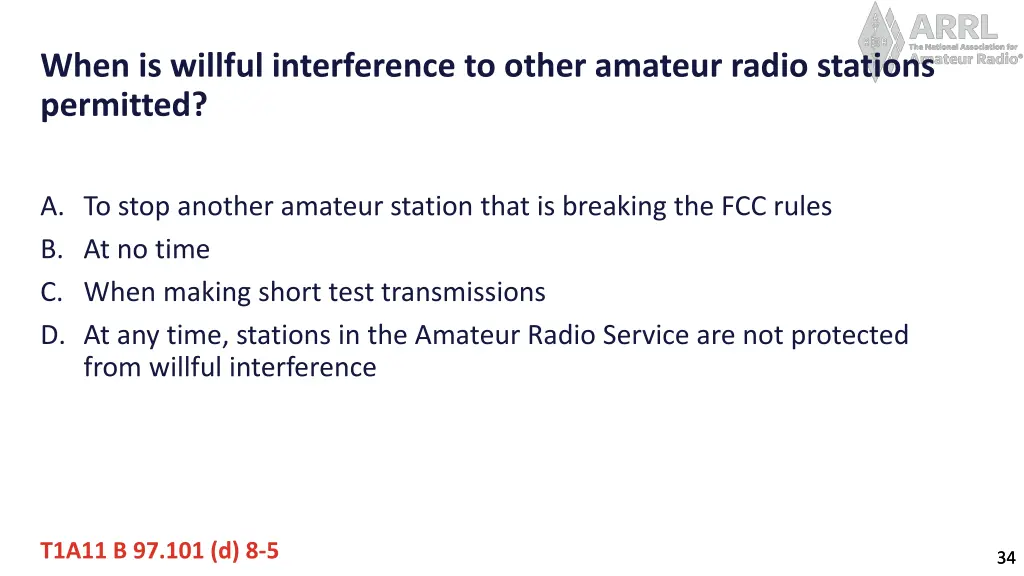 when is willful interference to other amateur
