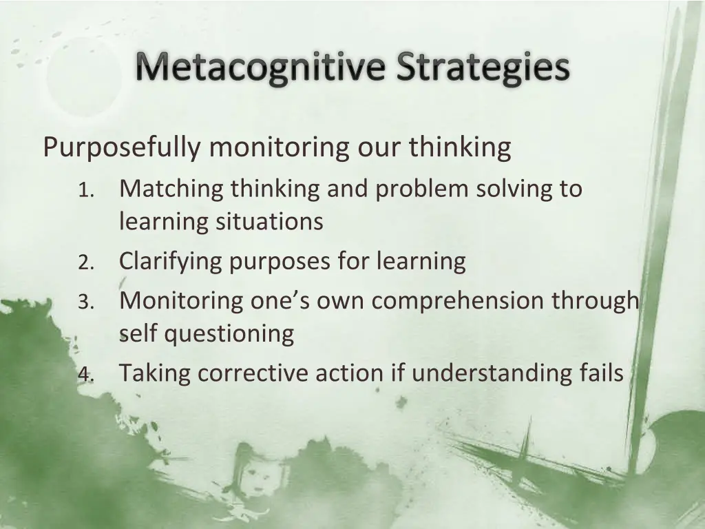 metacognitive strategies