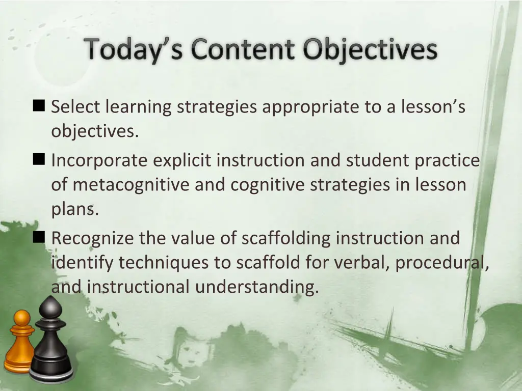 today s content objectives