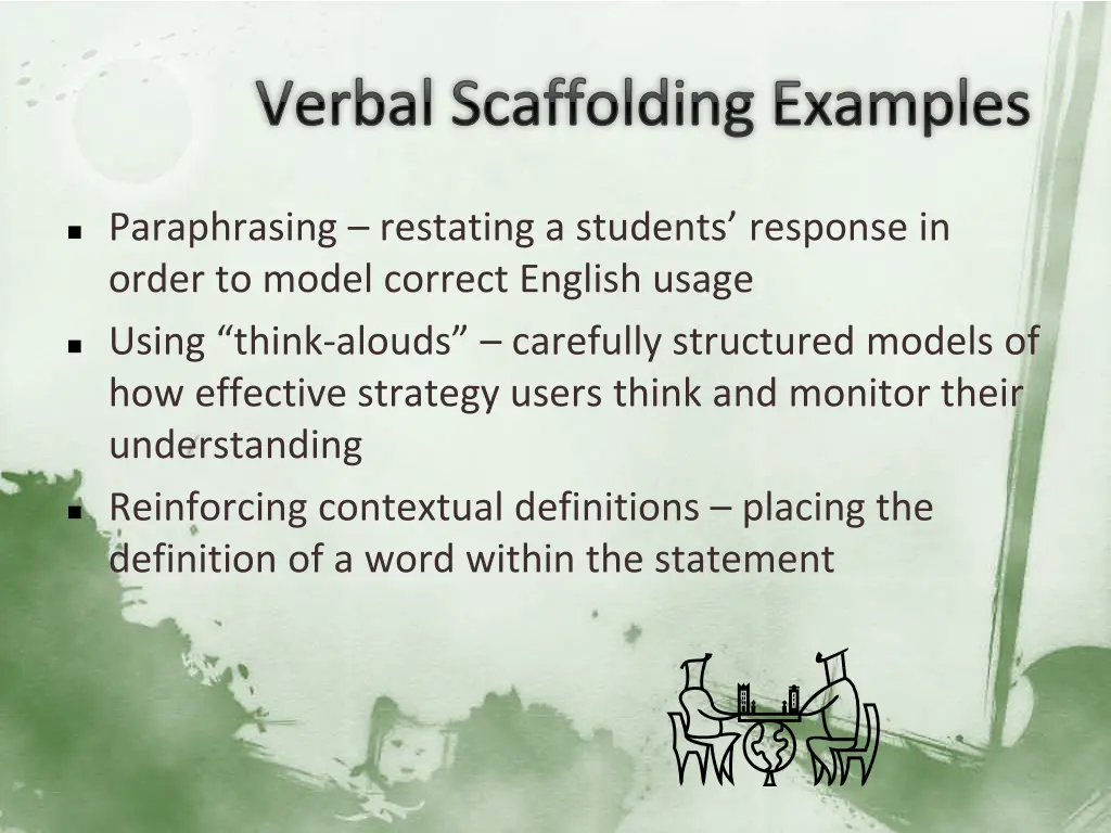 verbal scaffolding examples