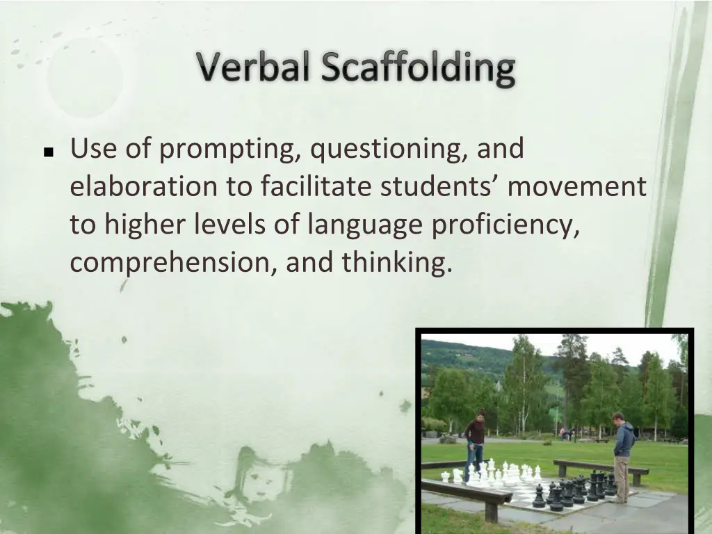 verbal scaffolding