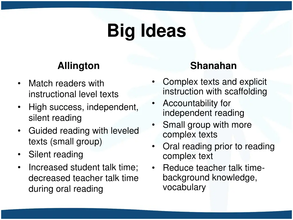 big ideas