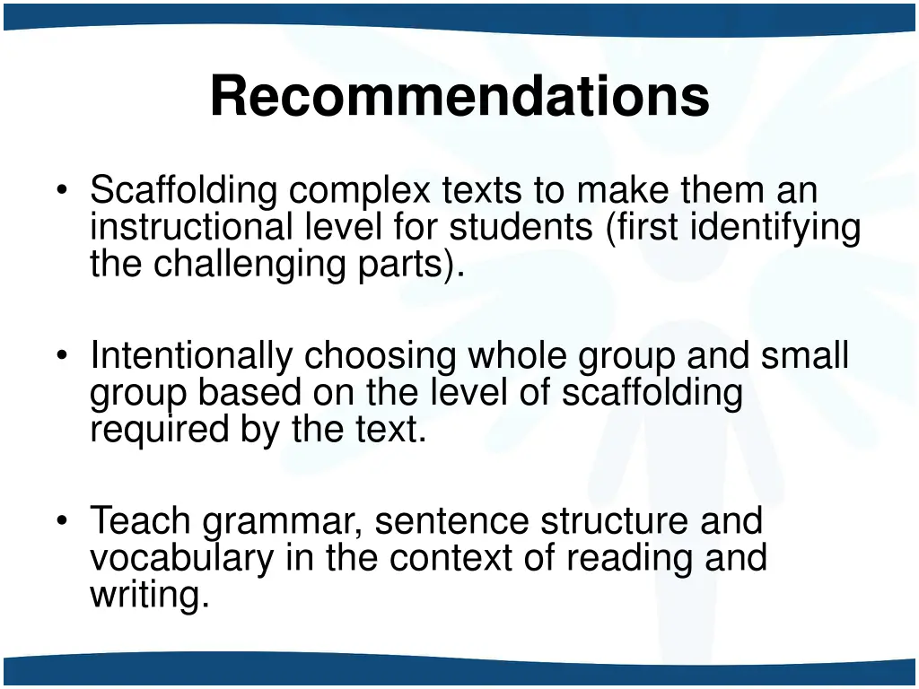 recommendations 1