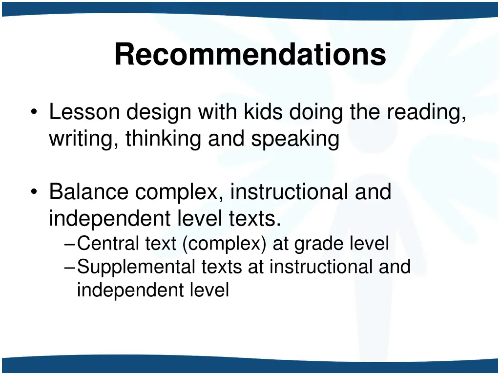 recommendations